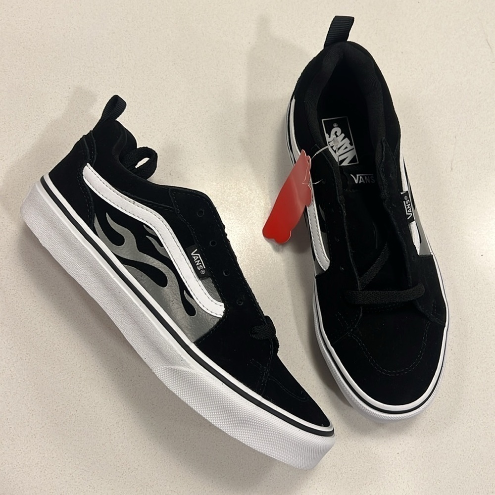 Van Suede Flame Black/White